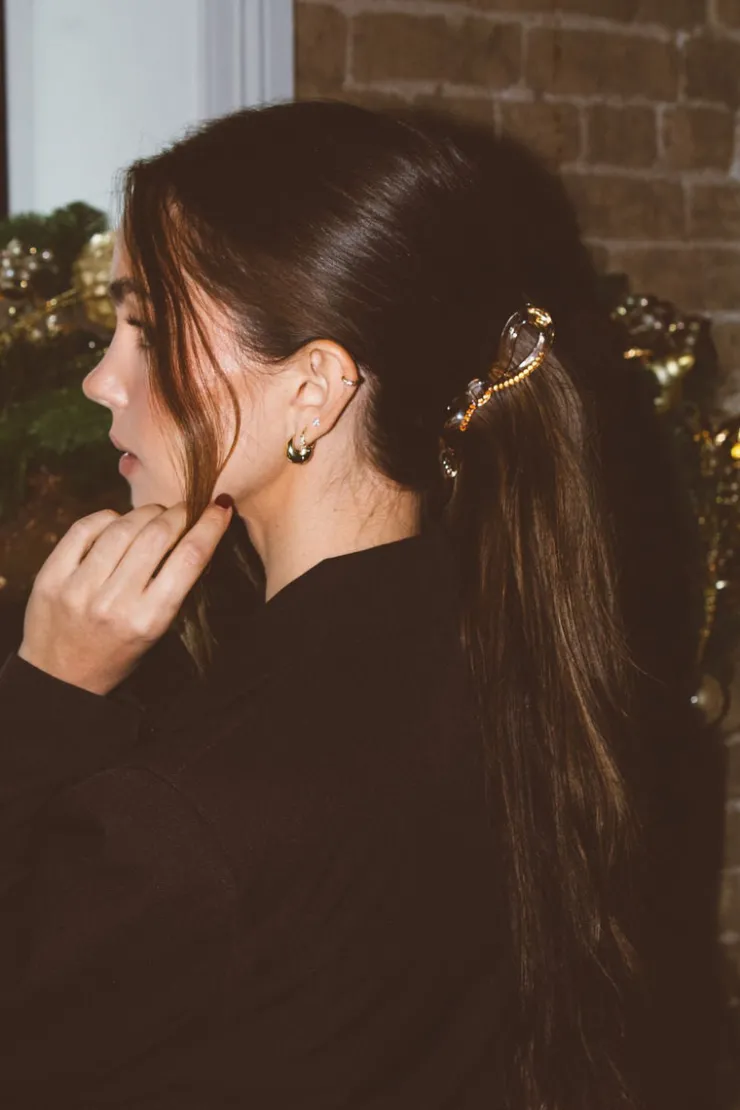 Andi Half Bow Banana Claw Clip