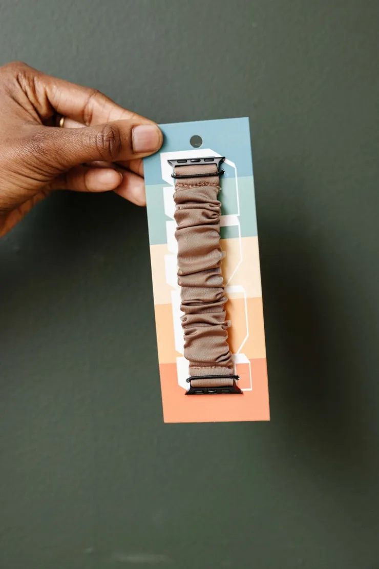 Andi Hazelnut Luxe Scrunchie Band Compatible with Apple Watch