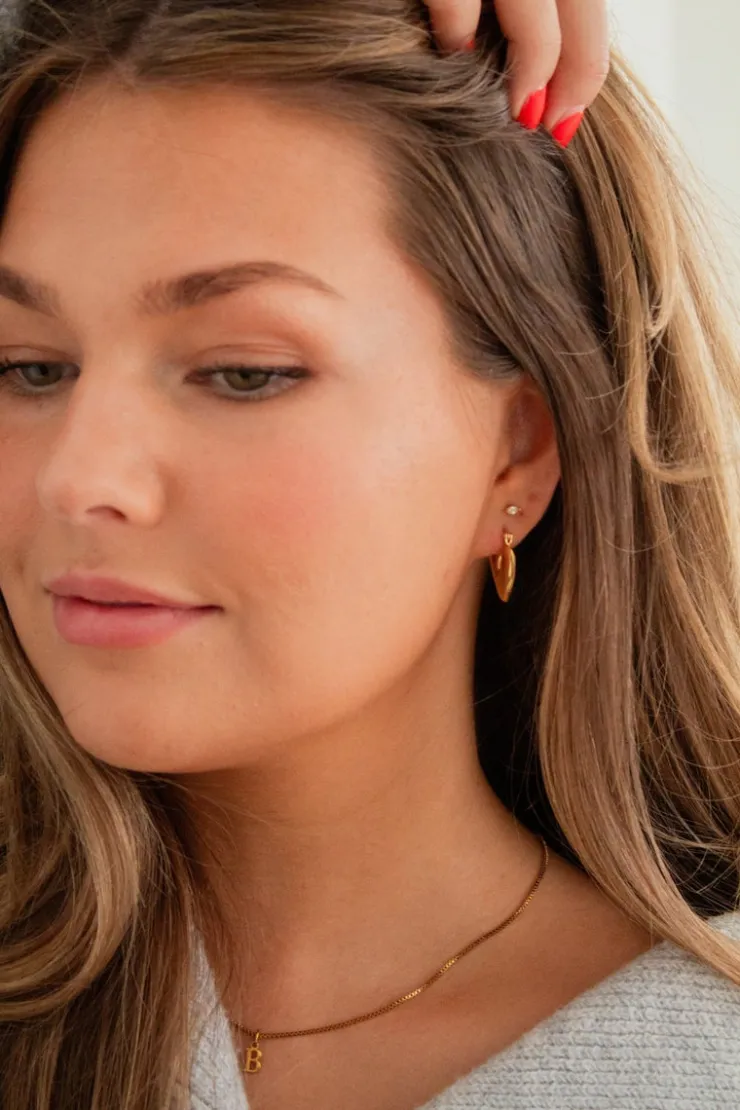 Andi Heart Hoop Earrings