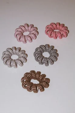 Andi Houndstooth Cord Scrunchies