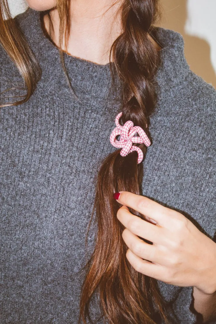 Andi Houndstooth Cord Scrunchies
