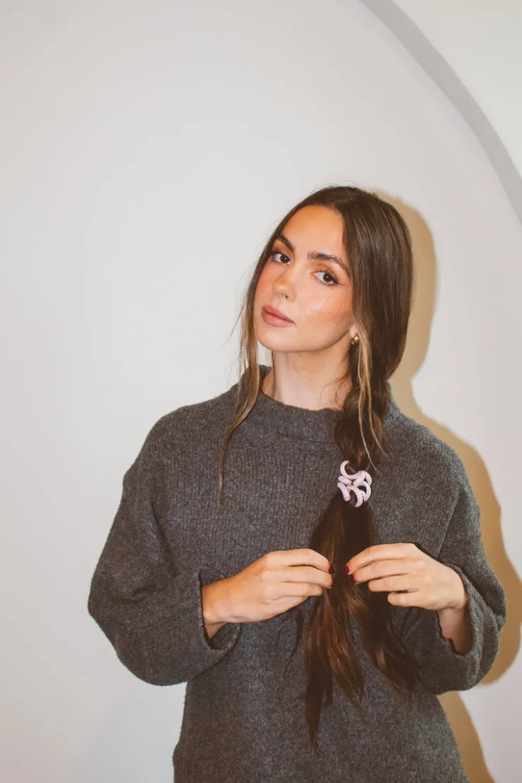 Andi Houndstooth Cord Scrunchies