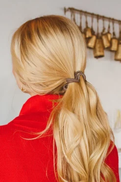Andi Houndstooth Cord Scrunchies
