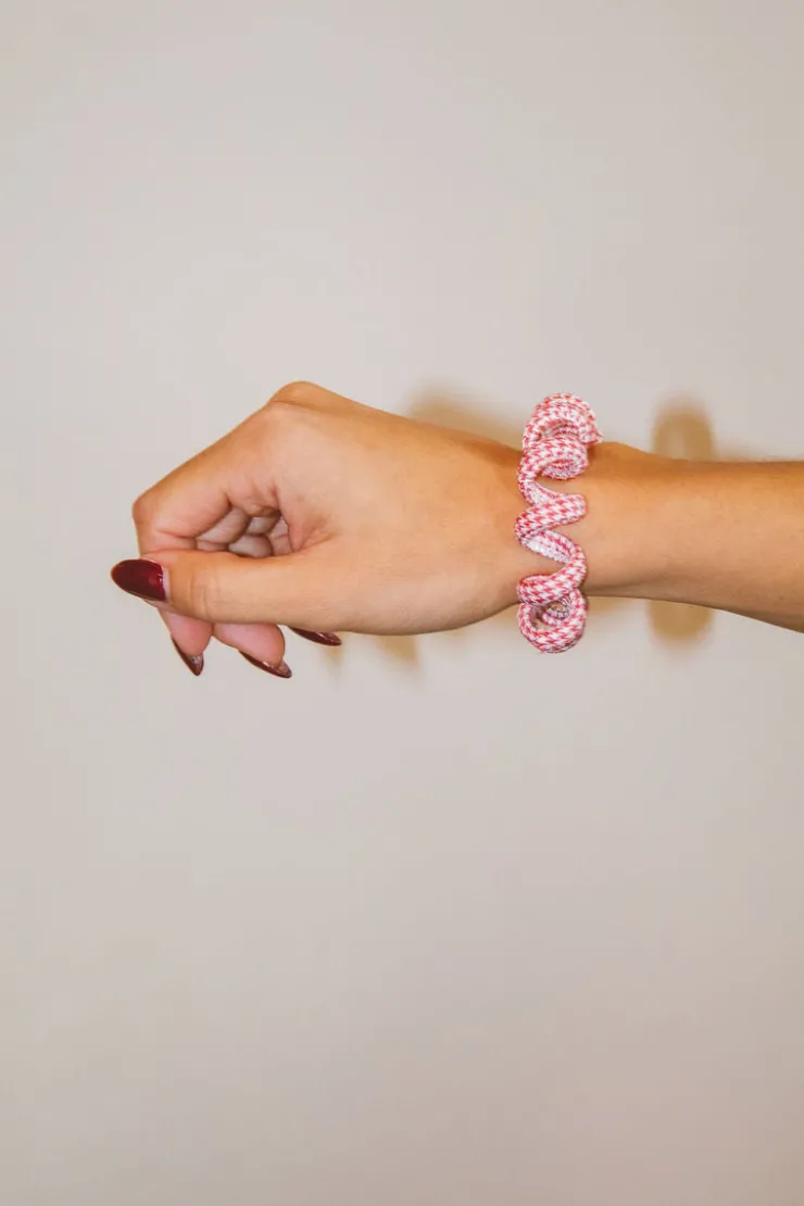 Andi Houndstooth Cord Scrunchies