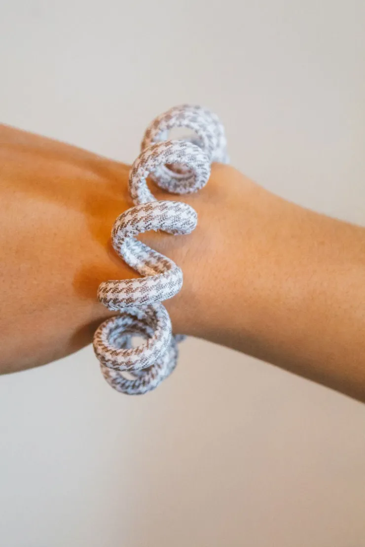 Andi Houndstooth Cord Scrunchies