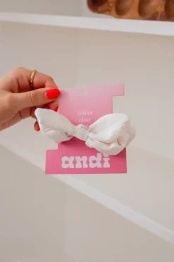 Andi Ivory Bow Scrunchie