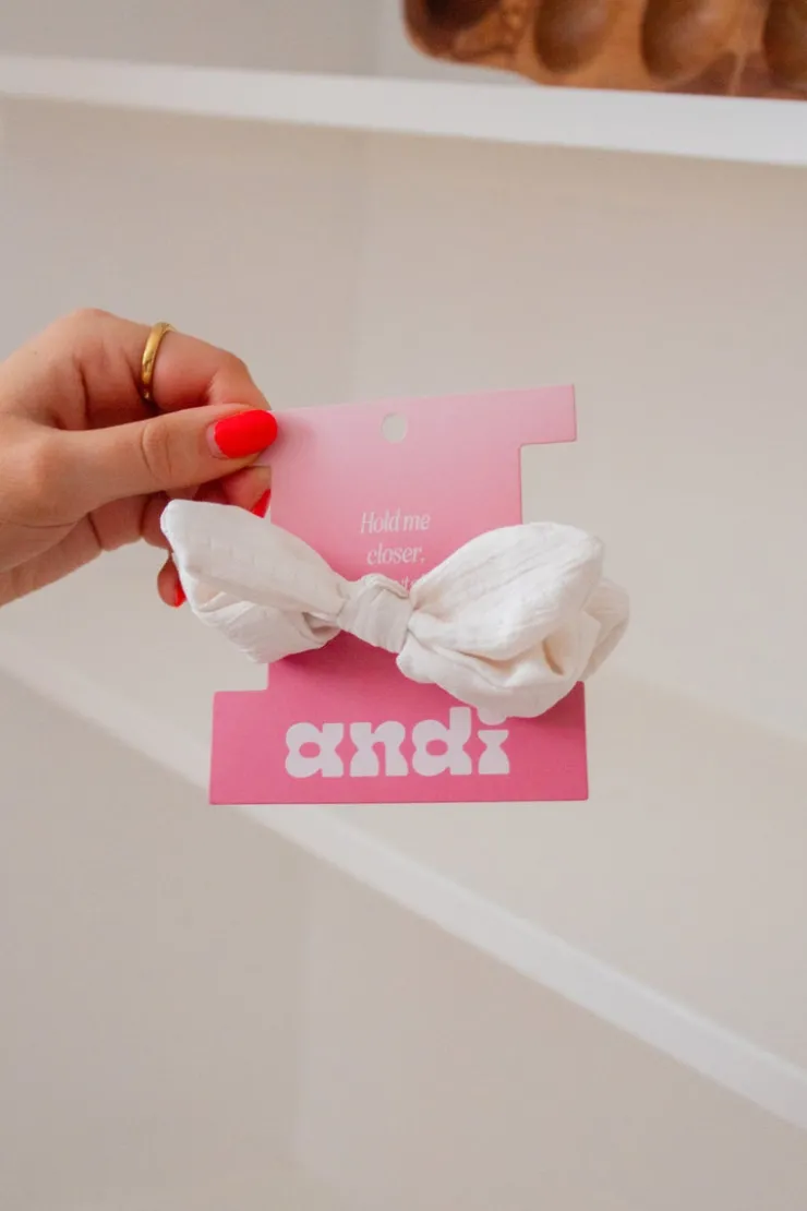Andi Ivory Bow Scrunchie