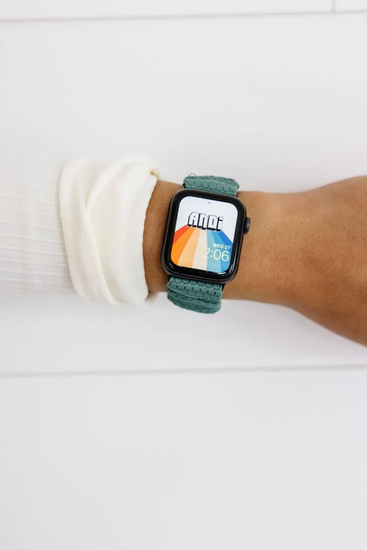 Andi Jade Hexagon Athletic Scrunchie Band Compatible with Apple Watch