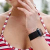 Andi Jet Black Adjustable Elastic Watch Band