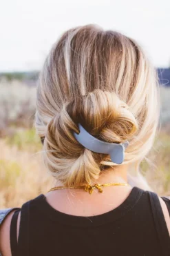 Andi Jumbo Slate Ponytail Claw Clip