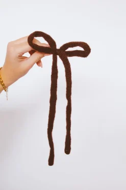 Andi Knit Long Bow Clip