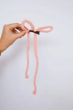 Andi Knit Long Bow Clip