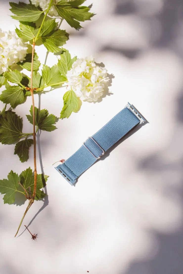 Andi Lagoon Blue Adjustable Elastic Watch Band