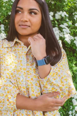 Andi Lagoon Blue Adjustable Elastic Watch Band