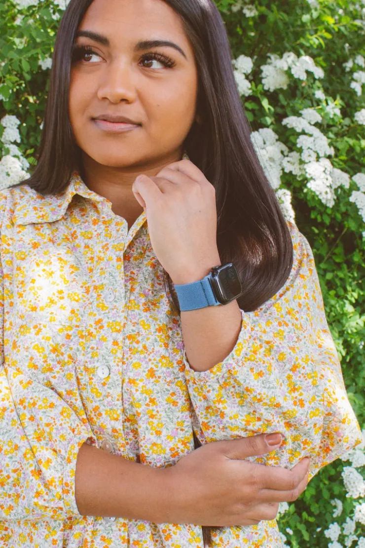 Andi Lagoon Blue Adjustable Elastic Watch Band