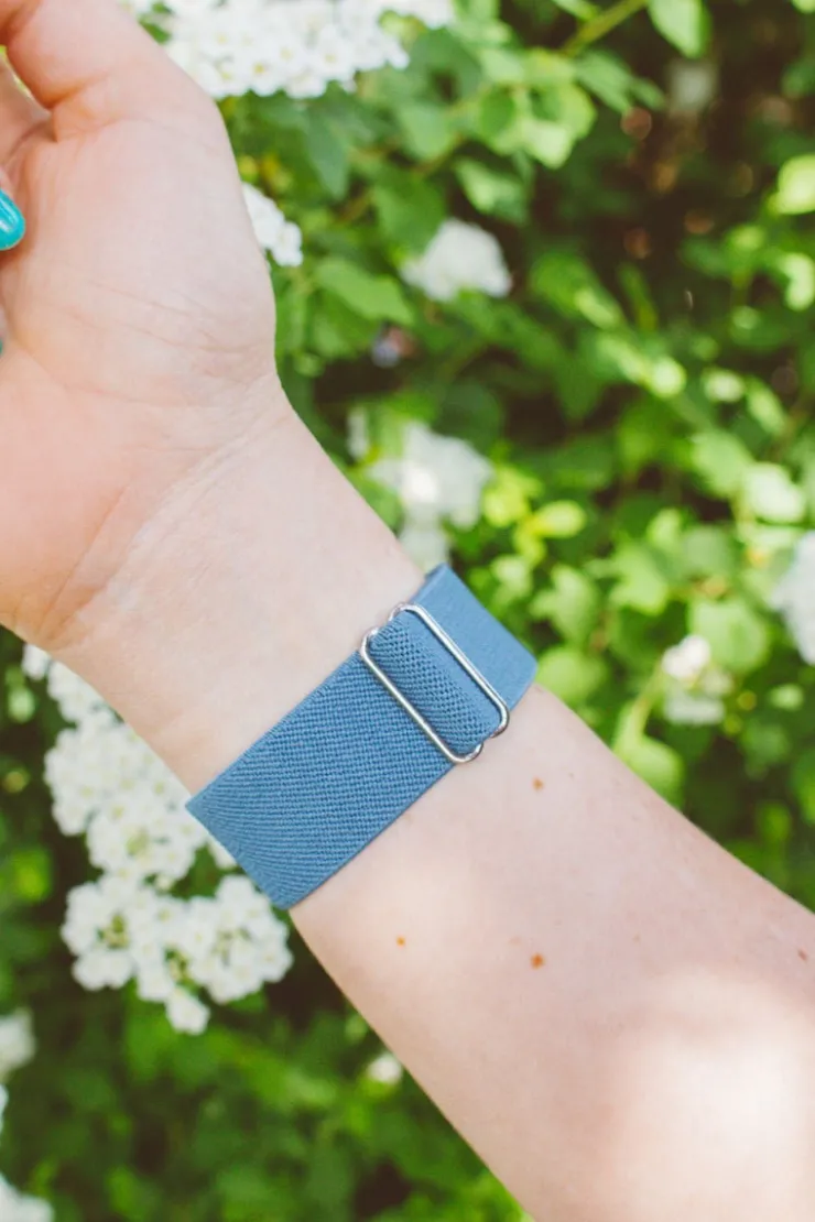 Andi Lagoon Blue Adjustable Elastic Watch Band