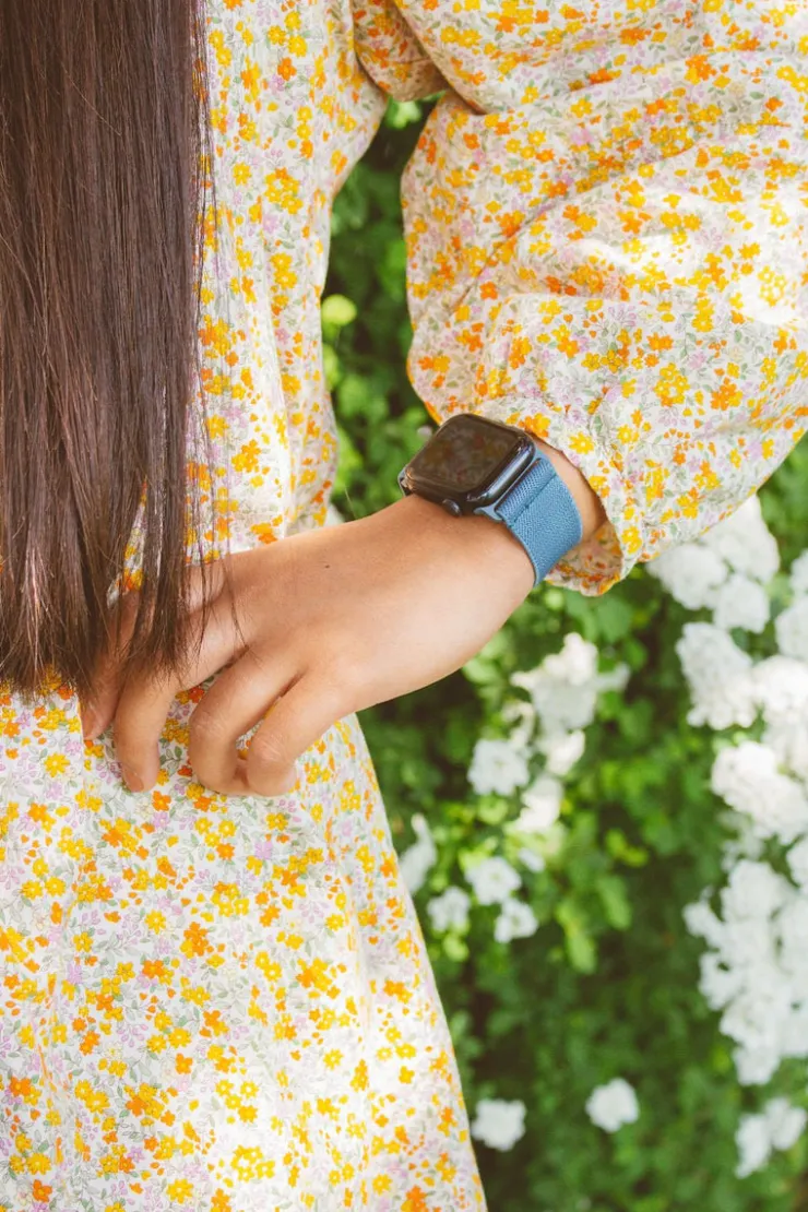 Andi Lagoon Blue Adjustable Elastic Watch Band