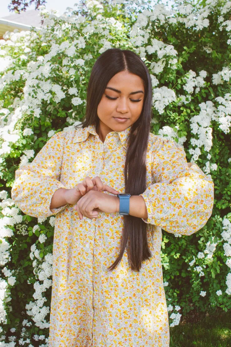 Andi Lagoon Blue Adjustable Elastic Watch Band