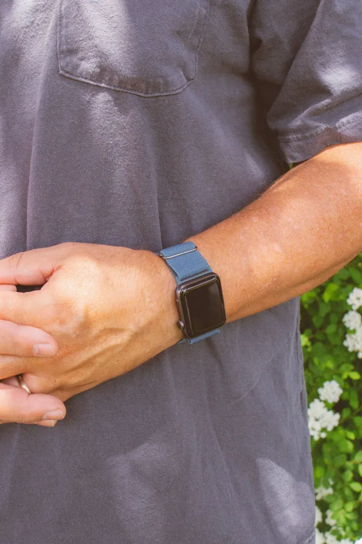 Andi Lagoon Blue Adjustable Elastic Watch Band
