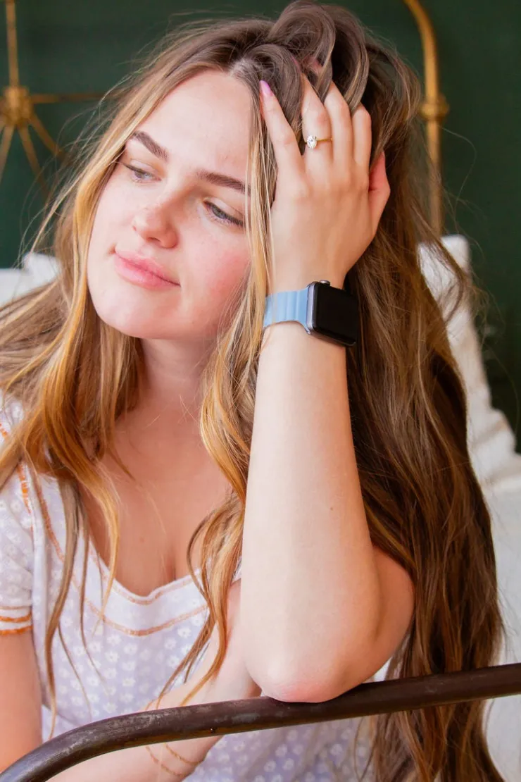 Andi Light Blue Magnetic Loop Watch Band