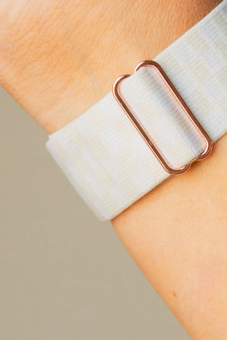 Andi Light Cream Checkerboard Adjustable Elastic