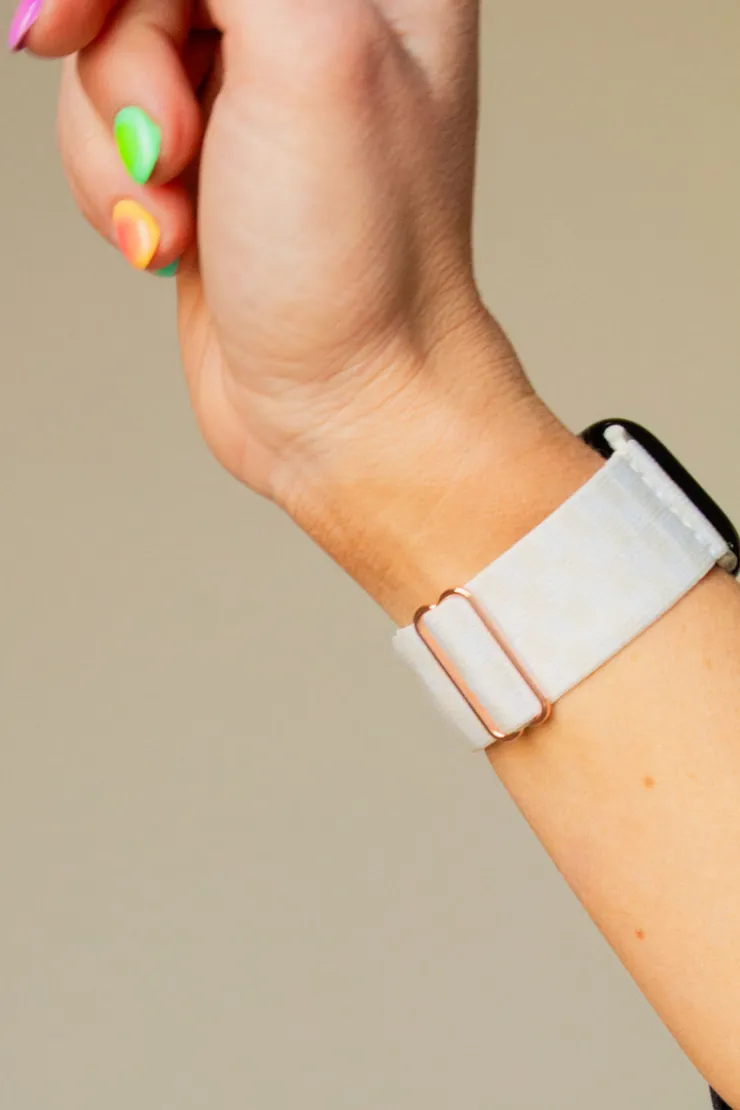 Andi Light Cream Checkerboard Adjustable Elastic