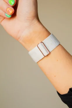 Andi Light Cream Checkerboard Adjustable Elastic