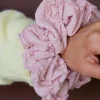 Andi Light Pink Ruffle Jumbo Scrunchie