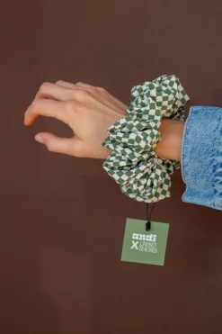 Andi Lindsey Checked Jumbo Scrunchie