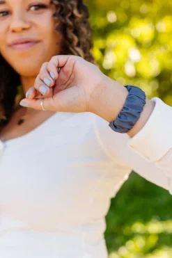Andi Marine Blue Athletic Scrunchie Band Compatible with Apple Watch