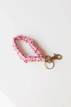 Andi Maroon Checked Keychain