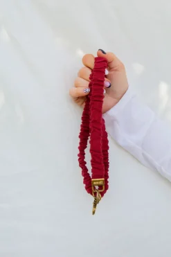Andi Maroon Linen Lanyard
