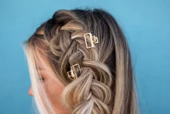 Andi Micro Rectangle Gold Claw Clips
