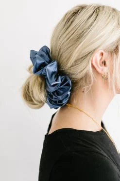 Andi Midnight Moon Satin Jumbo Scrunchie