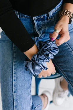 Andi Midnight Moon Satin Jumbo Scrunchie