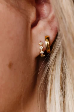 Andi Mini Diamond Hoop Earrings - Hypoallergenic