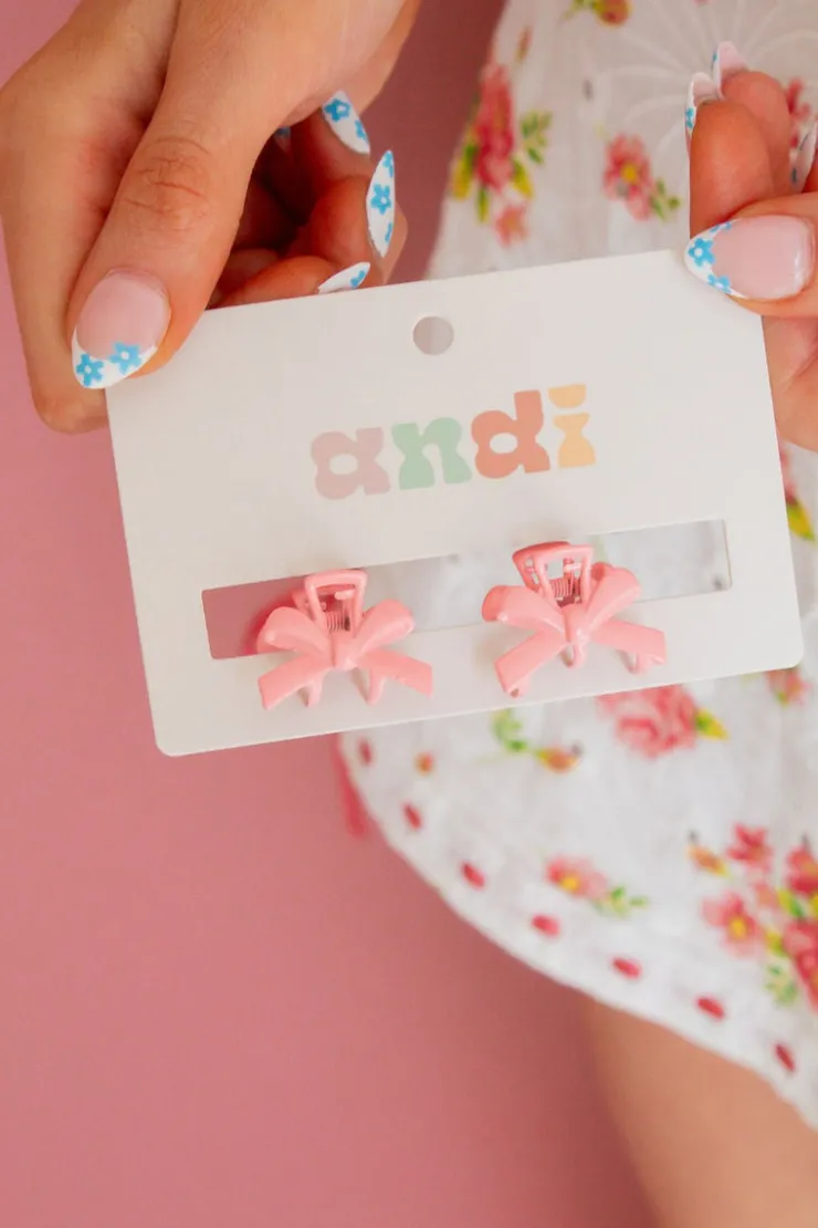 Andi Mini Metal Bow Claw Clips