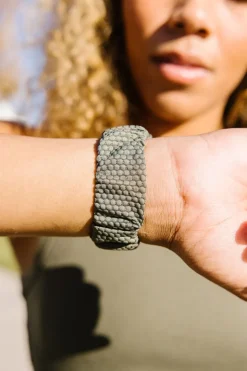 Andi Olive Hexagon Athletic Scrunchie Band Compatible with Apple Watch