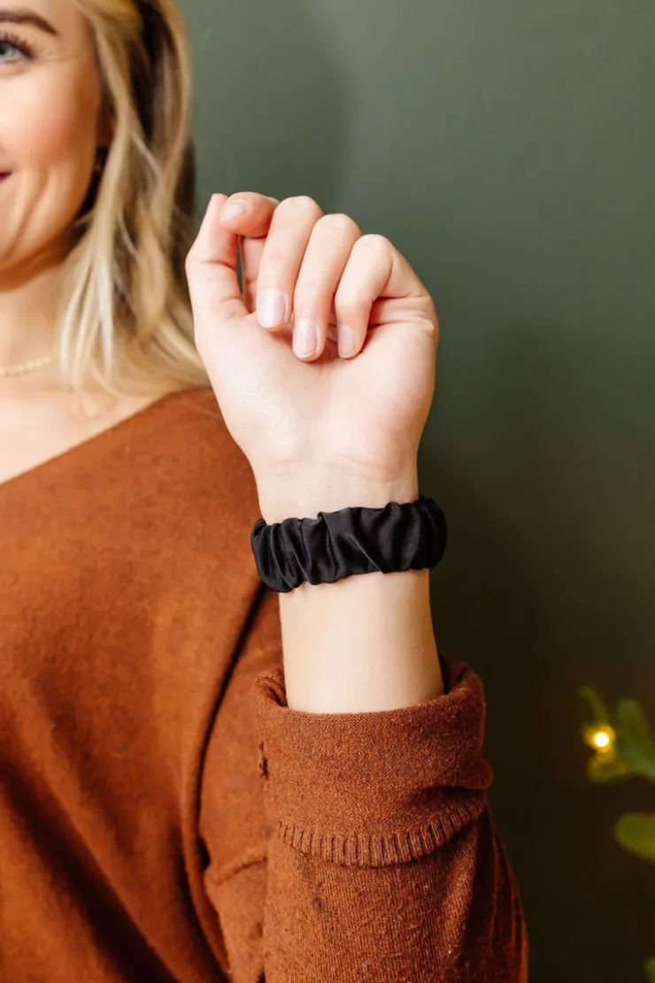 Andi Onyx Luxe Scrunchie Band Compatible with Apple Watch