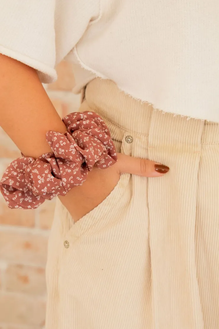 Andi Pansy Floral Jumbo Scrunchie