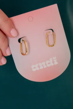 Andi Paperclip Hoops - Hypoallergenic