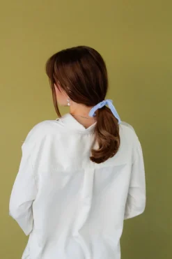 Andi Pastel Knit Bow Ponytail Holder