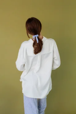 Andi Pastel Knit Bow Ponytail Holder
