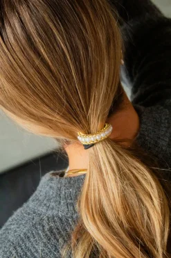 Andi Pearl Studded Ponytail Cuff