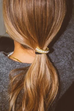 Andi Pearl Studded Ponytail Cuff