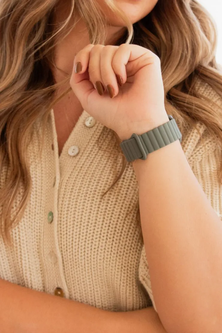 Andi Pine Green Magnetic Loop Watch Band