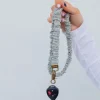 Andi Pistachio Grid Lanyard