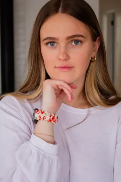 Andi Pretty Poppy Scrunchie Band Compatible with Apple Watch