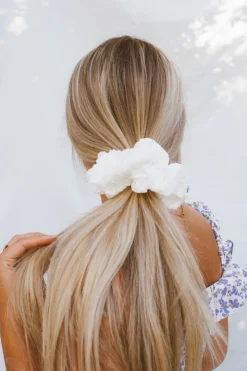 Andi Pure White Jumbo Scrunchie