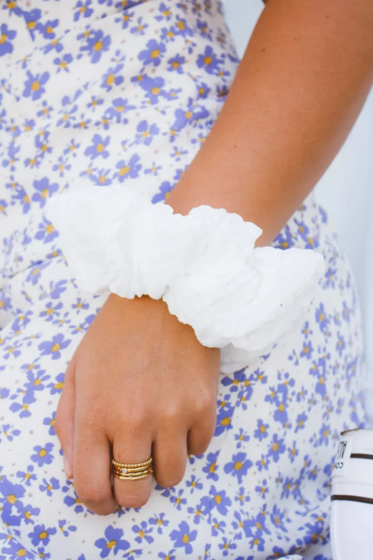 Andi Pure White Jumbo Scrunchie